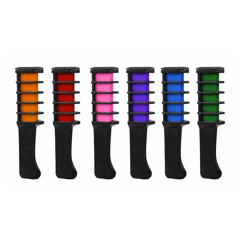 Temporary Mini Disposable Crayons Hair Color Dyeing Mascara Dye Chalk Box With Brush - Hayah Glow