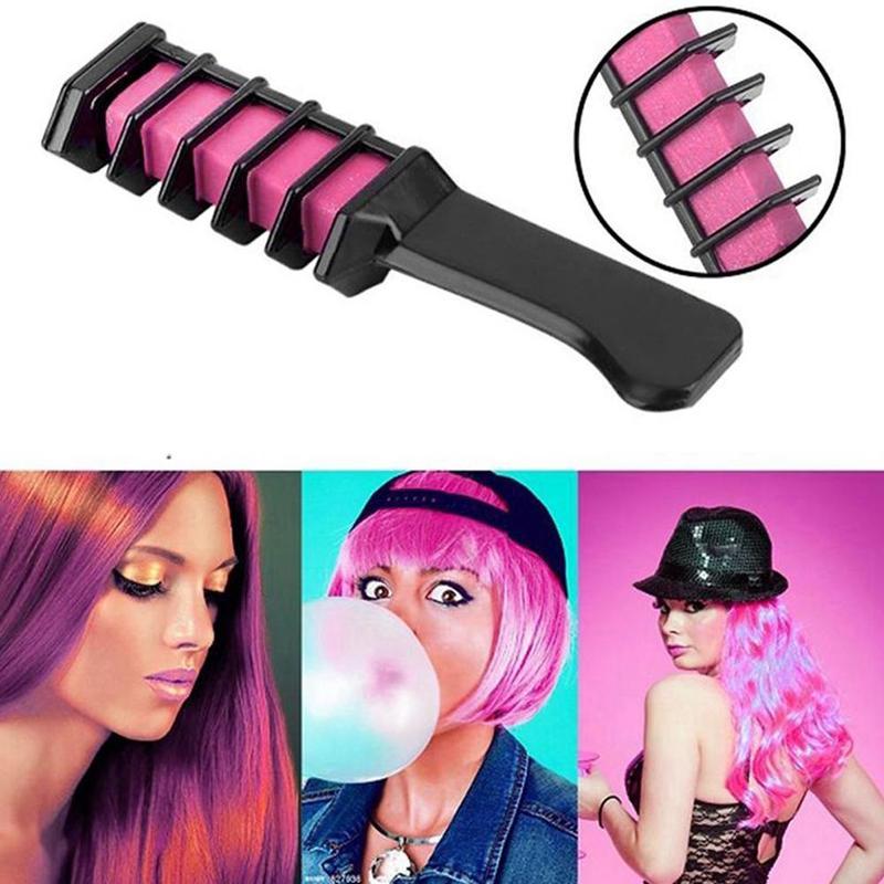 Temporary Mini Disposable Crayons Hair Color Dyeing Mascara Dye Chalk Box With Brush - Hayah Glow