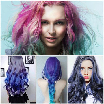 Temporary Mini Disposable Crayons Hair Color Dyeing Mascara Dye Chalk Box With Brush - Hayah Glow