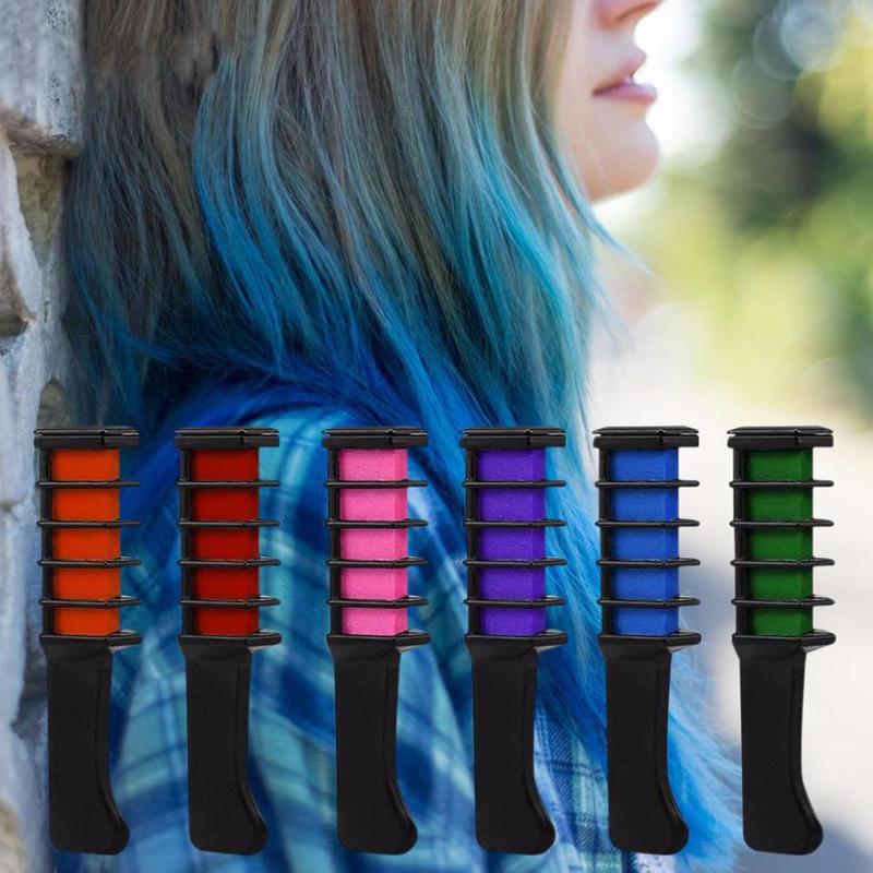Temporary Mini Disposable Crayons Hair Color Dyeing Mascara Dye Chalk Box With Brush - Hayah Glow