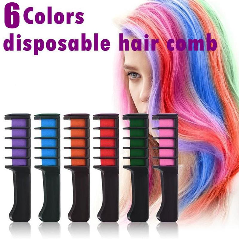 Temporary Mini Disposable Crayons Hair Color Dyeing Mascara Dye Chalk Box With Brush - Hayah Glow