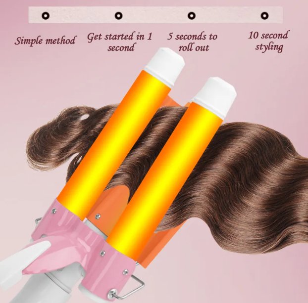 3-in-1 Electric Heating Curler - Hayah Glow