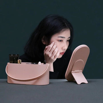 Portable LED Light Storage Box Beauty And Makeup Mirror - Hayah Glow