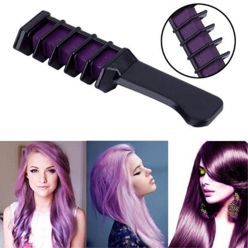 Temporary Mini Disposable Crayons Hair Color Dyeing Mascara Dye Chalk Box With Brush - Hayah Glow