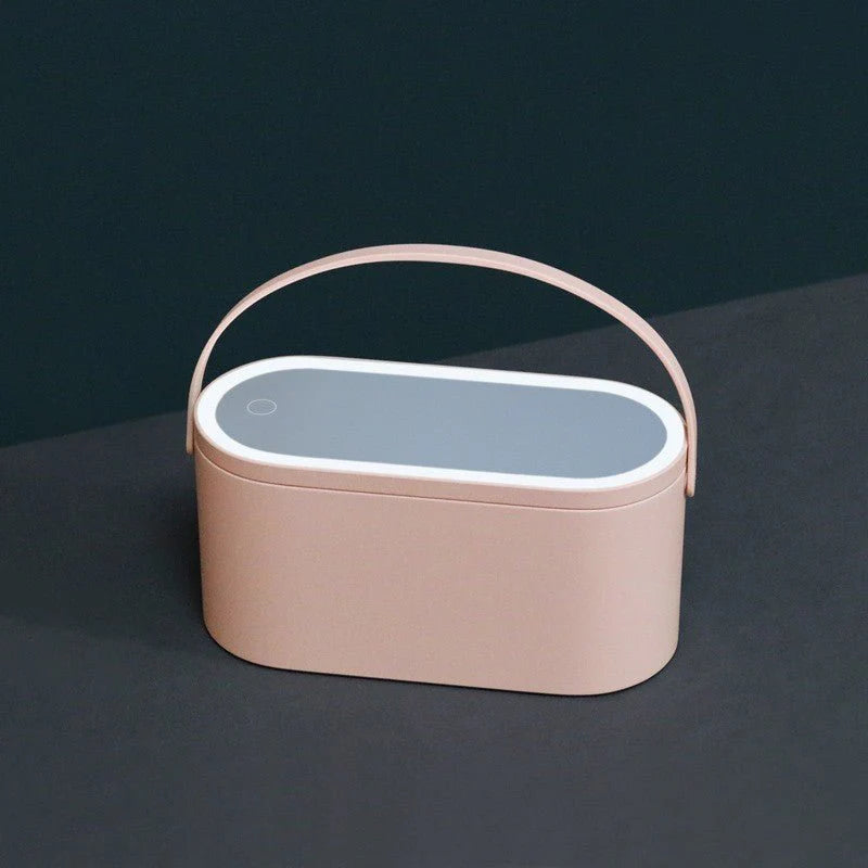 Portable LED Light Storage Box Beauty And Makeup Mirror - Hayah Glow