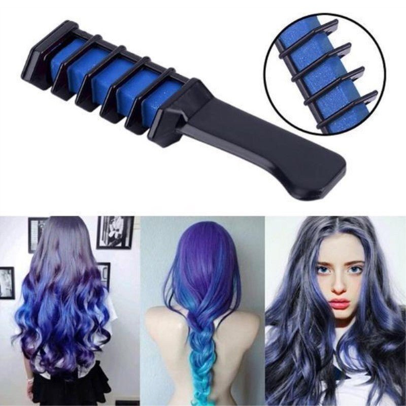 Temporary Mini Disposable Crayons Hair Color Dyeing Mascara Dye Chalk Box With Brush - Hayah Glow